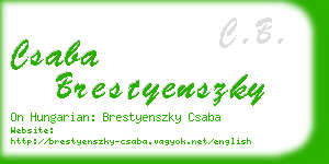 csaba brestyenszky business card